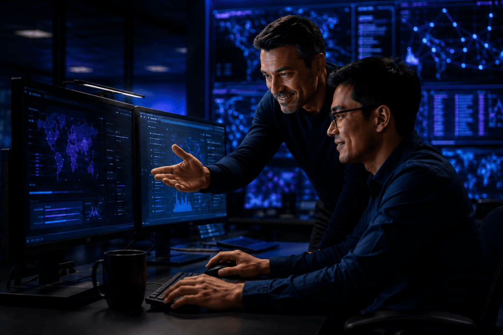 SOC analysts reviewing a high-quality security alert