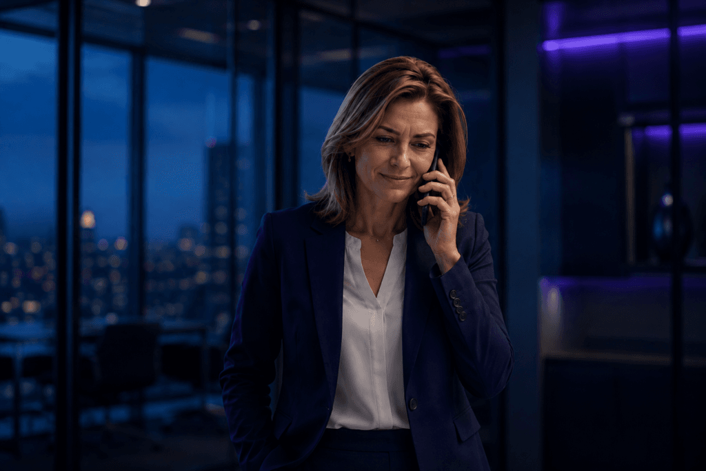 Executive consulting by phone about prioritizing initiatives and building a clear cybersecurity roadmap.